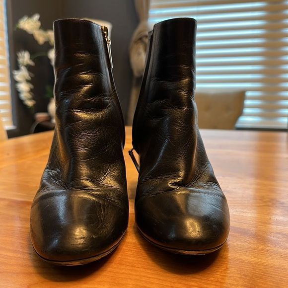 YSL Saint Laurent boot size 40 1/2 black leather - Picture 5 of 16